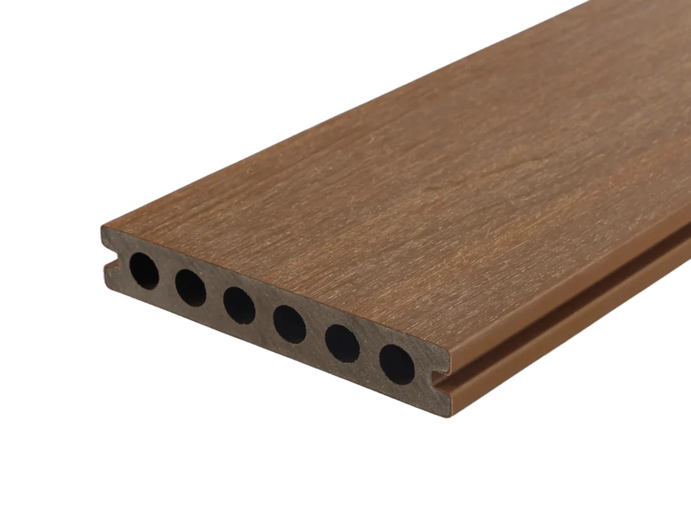 Composiet Vlonderplank 2.3 x 13.8 cm (23 x 138 mm) Teak - Lengte 300 cm - Afbeelding 1